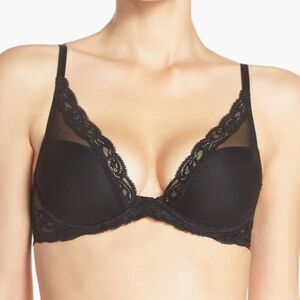 Natori Black Lace Underwire T Shirt Bra 36DD NEW MSRP $72